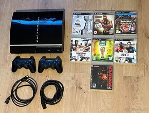 Playstation 3 FAT + 2 ovládače a hry