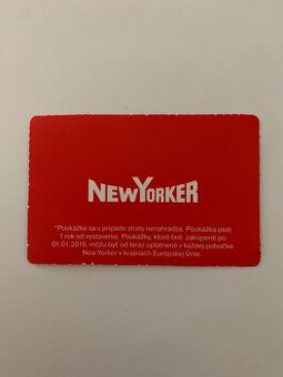 New Yorker 50€ darčeková poukážka