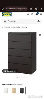 Kúpim IKEA Malm komoda