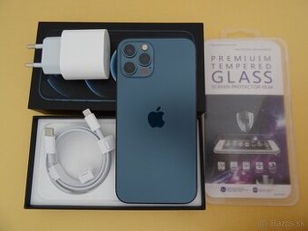 iPhone 12 PRO 256GB BLUE - ZÁRUKA 1 ROK - 100% BATERIA