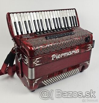 Akordeon harmonika profi Piermaria + Kompletné Midi Limex G5