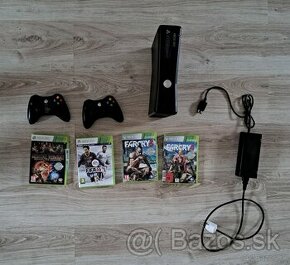 XBOX 360 - 2 ovládače + 4 hry