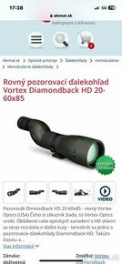 Monokular Vortex Diamondback HD 20-60x85 - 1