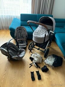 Predám kočíkový set Cybex Priam 3v1 - chrome brown 2021