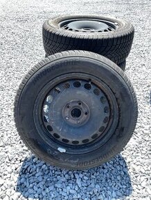 Plechové disky +pneu 215/60/16 ZIMA 6.5x16ET41 SKODA,SEAT,VW