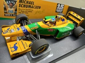 F1 BENETTON FORD B193B 1.PODIUM GERMANY 93 SCHUMACHER 1:18