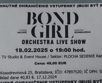 Ticketportal Bond Girl Orchestra live show