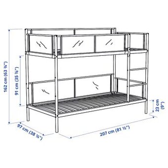 Predam detsku poschodovu postel IKEA VITVAL