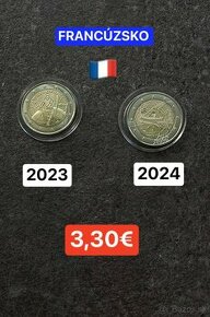 Euromince - pamätné dvojeurové mince Francuzsko