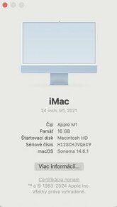 Apple iMac 24” M1 8 Core CPU 16 GB RAM 1TB SSD Blue