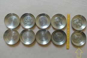 Eik Tinn pewter Norway - 2ks Nórsky cínový tanierik