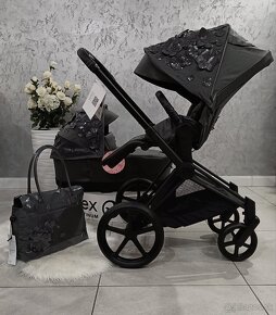 NOVÝ CYBEX PRIAM 4.0 2022 BLACK SIMPLY FLOWERS GREY