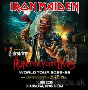 Iron Maiden Bratislava 1.6.2025 - 2 listky sedenie B3