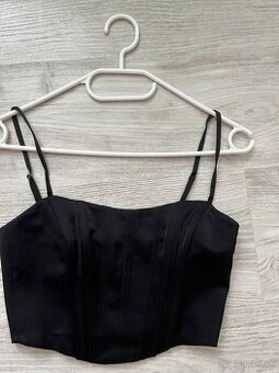 Crop top čierny Bershka XS