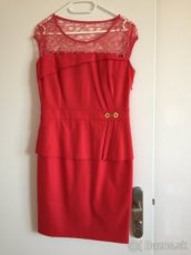 Červené šaty, veľkosť 36, TOP STAV - 1
