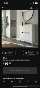 Ikea Ställ skrinka na topanky