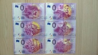 0€ bankovky mix 2018, 2019 SK, CZ