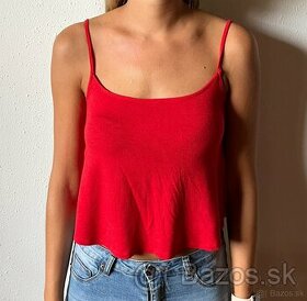 Červený croptop, veľkosť S