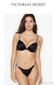 Victoria's Secret Remienkove Push Up Bra Čierne