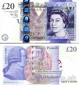 20 Libier Veľká Británia 2006-15, P392 UNC