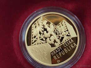 Zlata mince hrad Buchlov, 999,9, etue + certifikat, 15,56gr