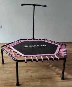 Trampolína s držadlom DUVLAN Jumpee Pink + ochranný kryt