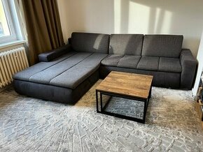Komplet obyvacka - sedacka, koberec, komoda, stoliky