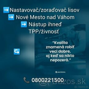 Nastavovač/zoraďovač lisov