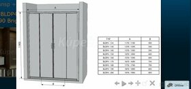Ravak BLDP4-160, 4-dielne sprchové dvere do niky, posuv