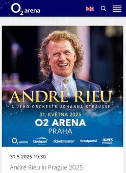 2 vstupenky na koncert André RIEU - 31.5.2025