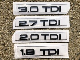 AUDI CIERNE ZNAKY 1.9TDI, 2.0TDI, 2,7TDI, 3.0TDI - 1