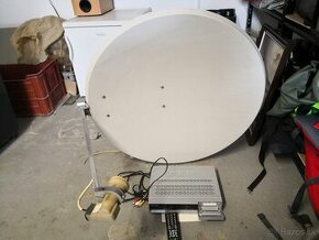 satelit komplet+prijmač,káble,ovládač len založiť