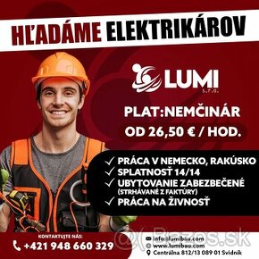 Hľadáme Elektrikárov Nemecko, Rakúsko