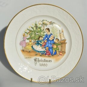 Veľký porcelánový tanier - Vianoce 1980 - Štedrý večer