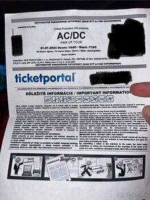 Vstupenka na predaj AC/DC