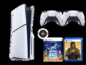 PlayStation 5 + 2 ovládače + AstroBot a Death Stranding