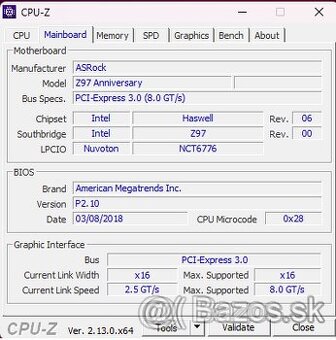 Predám základnú dosku  ASRock Z97 Anniversary