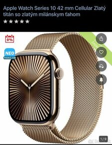 Apple Watch 10 42mm zlatý milánsky ťah