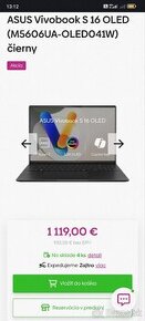 Asus Vivobook s16 oled 32gb 1000gb