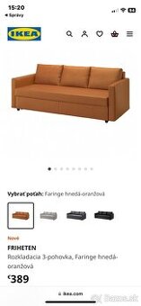 IKEA Friheten 3-pohovka rozkladacia