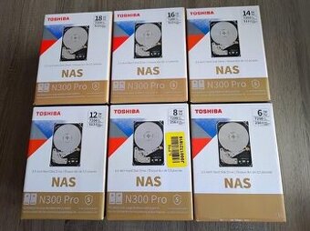 NOVÁ Toshiba 4/ 6/ 8/ 10/ 12/ 14/ 16/ 18TB N300 Pro - NAS