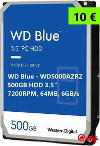 WD Blue - HDD 3.5" 500GB (7200RPM, Cache 64MB, 6GB/s)