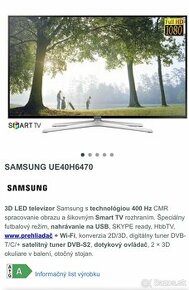 TV Samsung UE40H6470