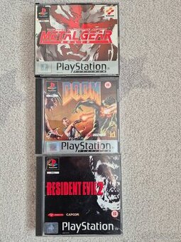 Metal Gear Solid 1, Resident Evil 2, Doom: PS1