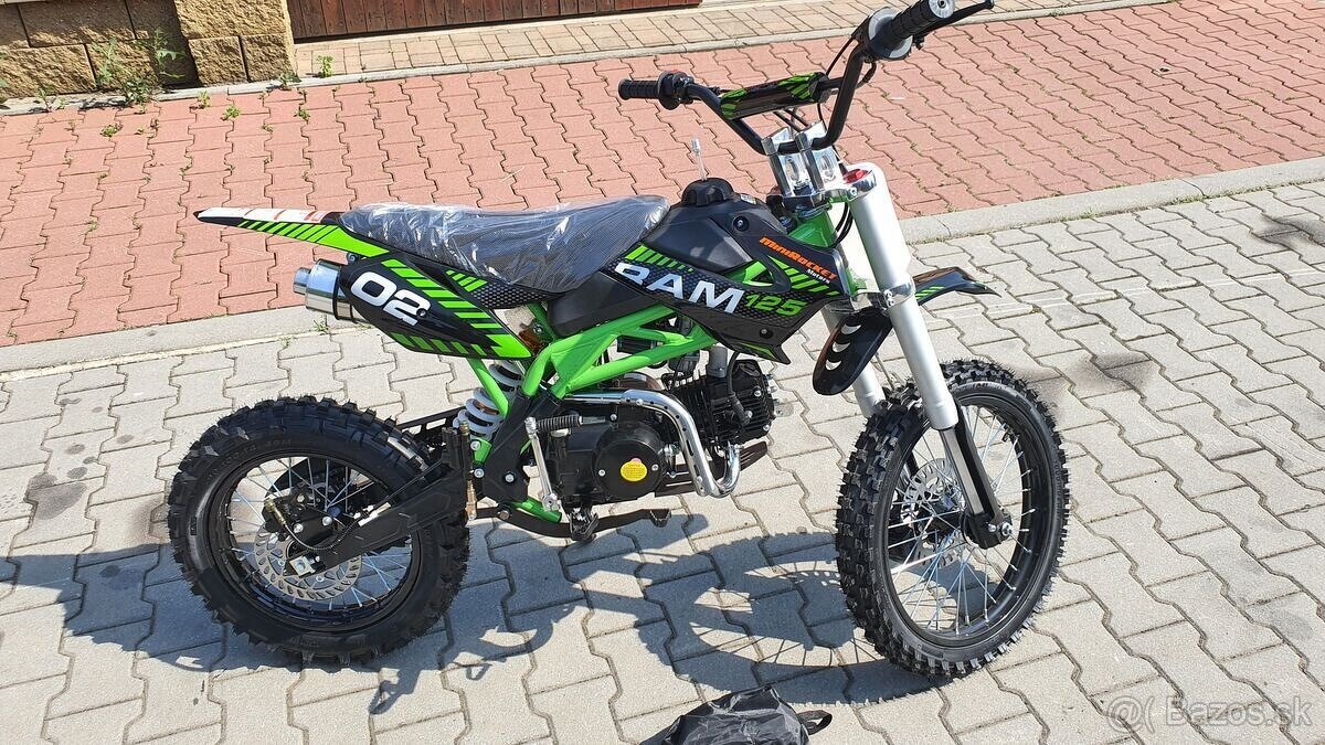 Motorka Pitbike Sky 125ccm 17/14 zelená