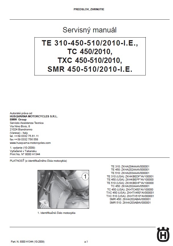 Husqvarna TE TC TX SMR 310-510