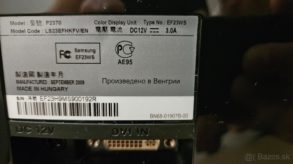 Samsung Syncmaster P2370 Nové Zámky Bazoš sk