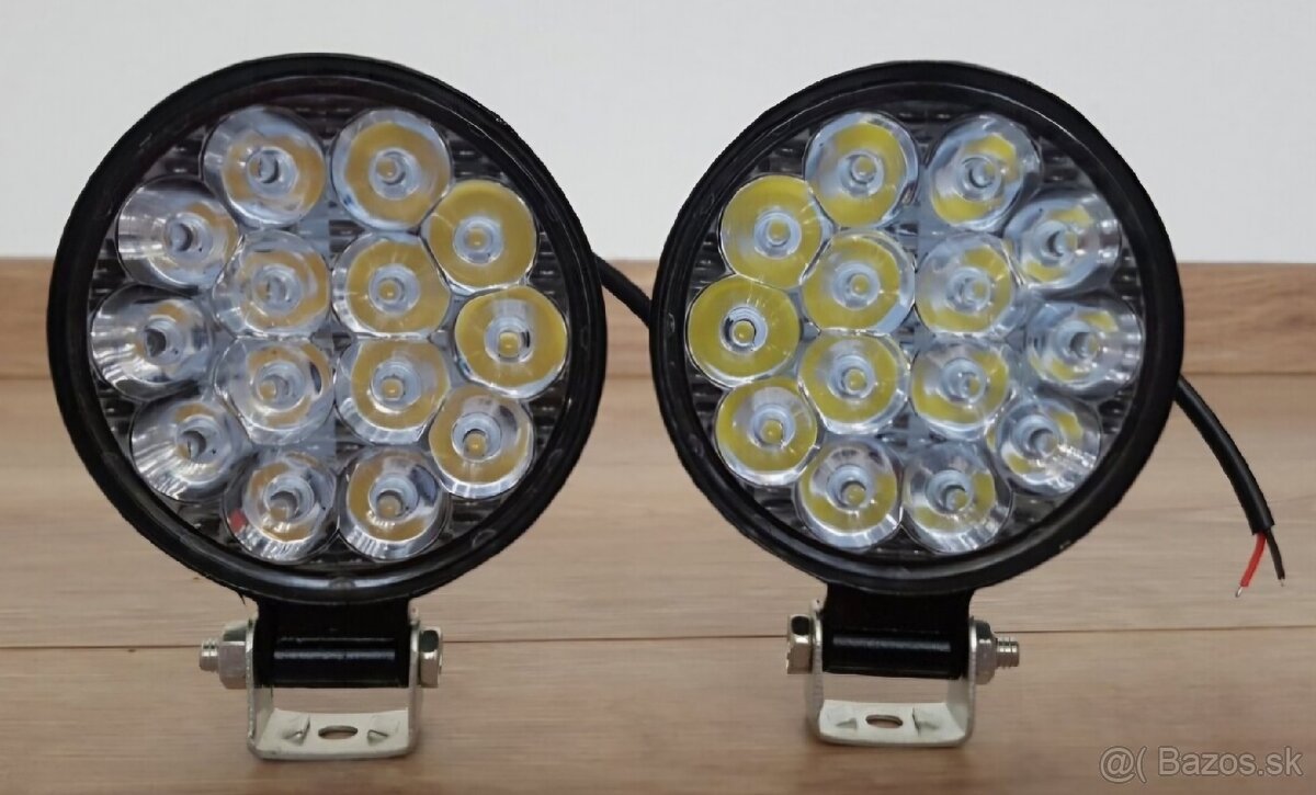 LED SVETLA OKRUHLE - 2ks - 42W + kabeláž