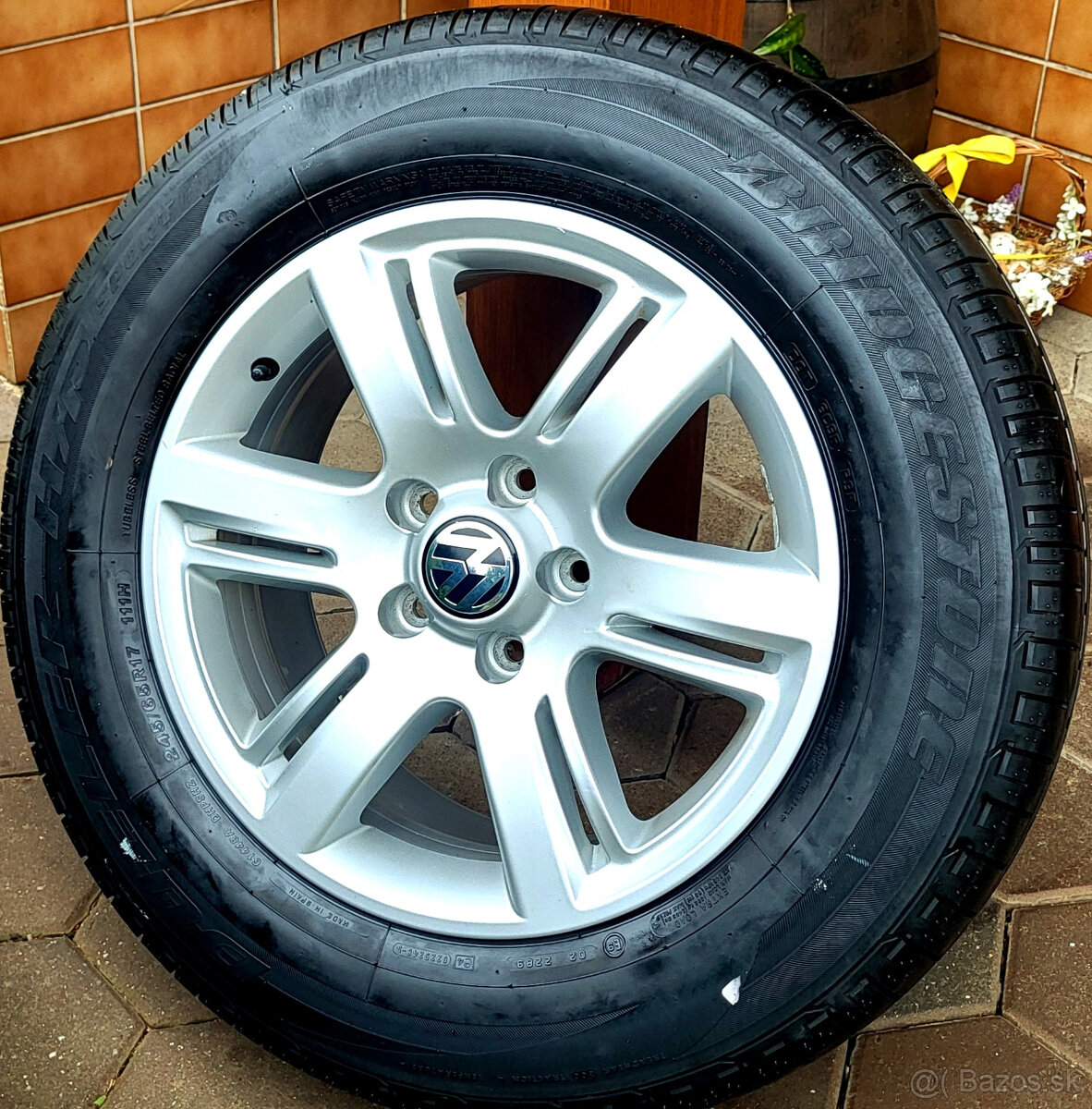 alu R17 5x120 orig. VW Amarok, T5 (+pneu Bridgestone 245/65)