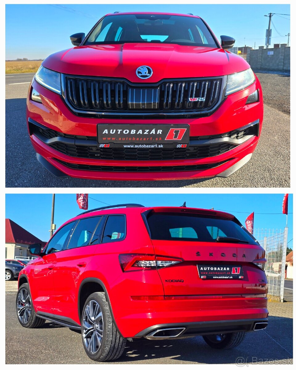 ✅️ŠKODA KODIAQ RS 176KW 4x4,2021,ŤAŽNÉ,DCC,PANO,360°✅️